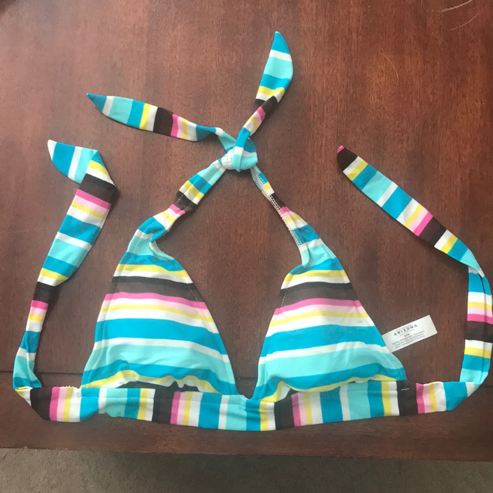 Striped bikini top